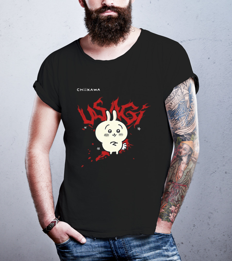Chiikawa Usagi Kawaii Anime Red T-Shirt