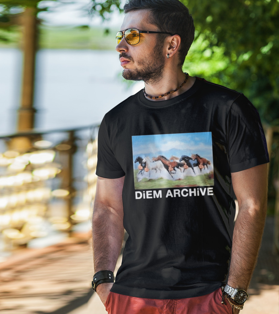 Diem Archive Running Horses Iconic Bet On A Horse T-Shirt