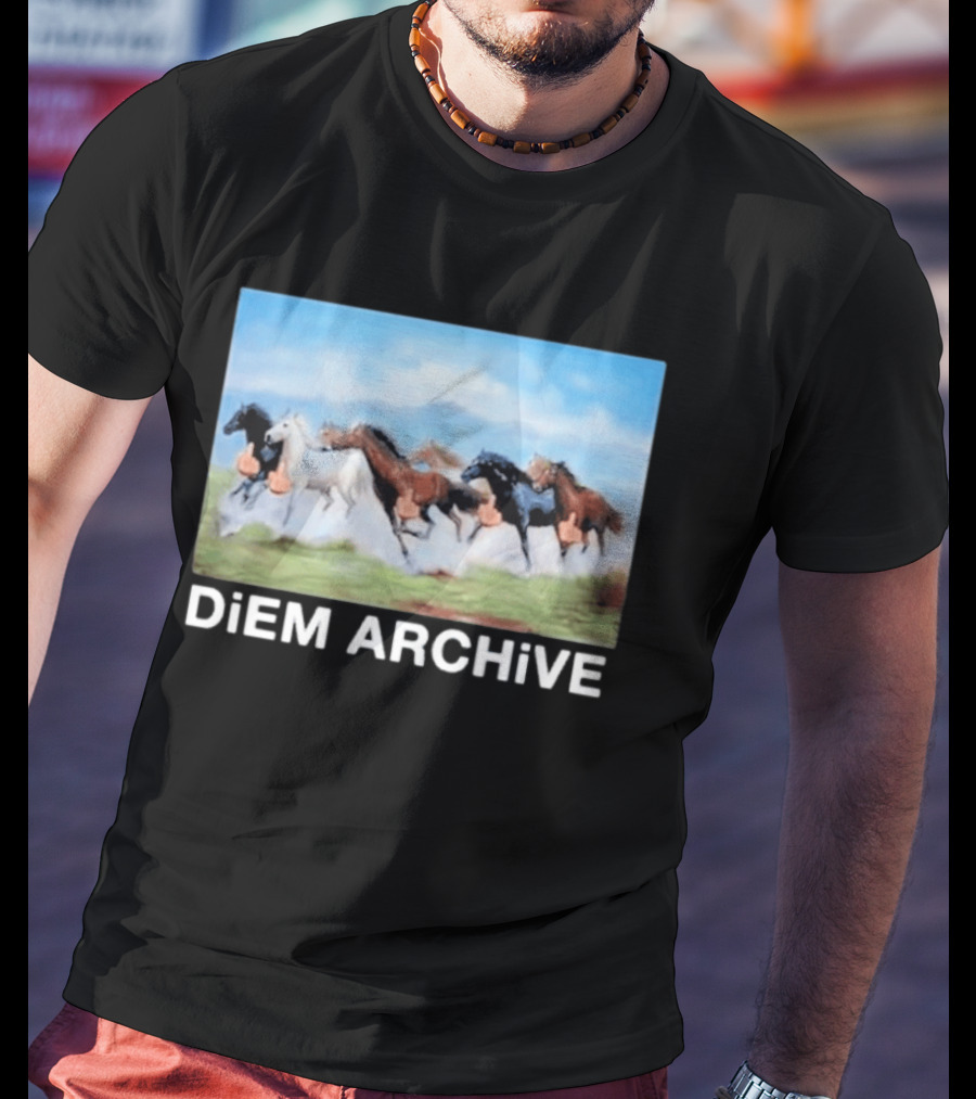 Diem Archive Running Horses Iconic Bet On A Horse T-Shirt