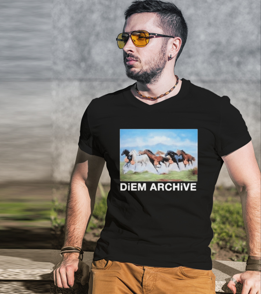 Diem Archive Running Horses Iconic Bet On A Horse T-Shirt