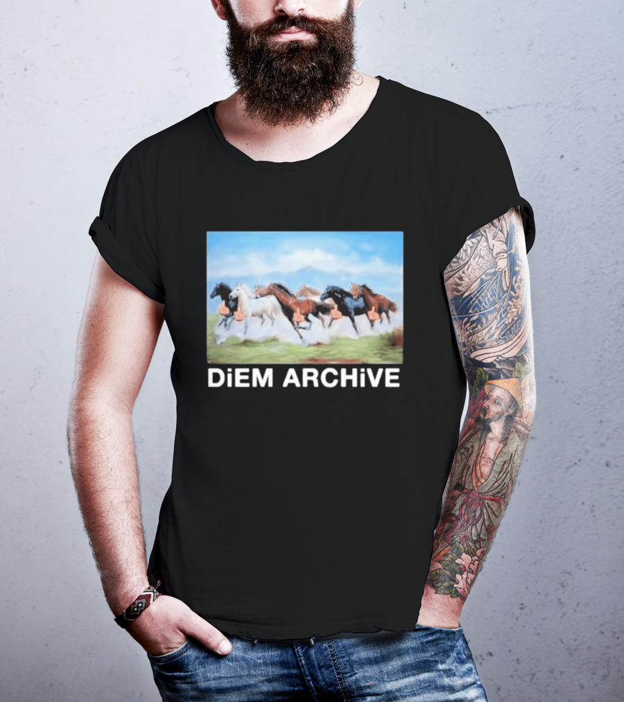 Diem Archive Running Horses Iconic Bet On A Horse T-Shirt