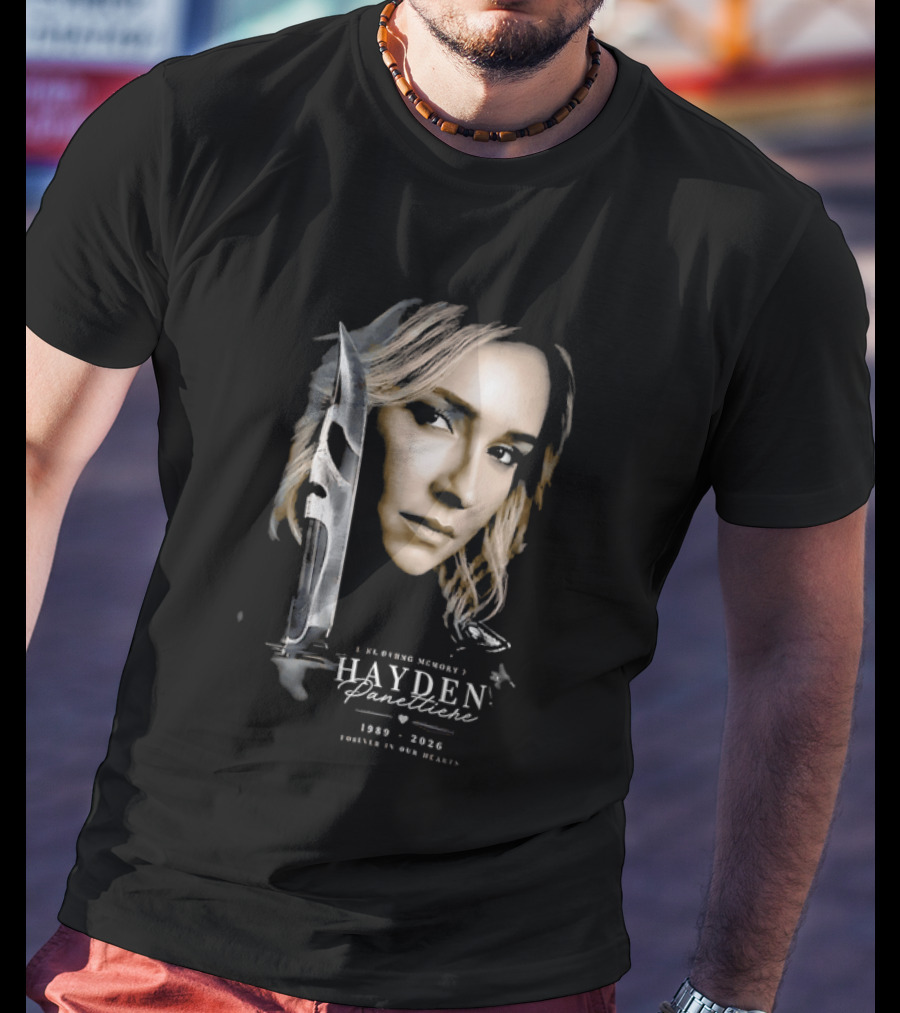 In Loving Memory Hayden Panettiere Forever In Our Hearts 1989 2026 Woman Knife Ghostface T-Shirt