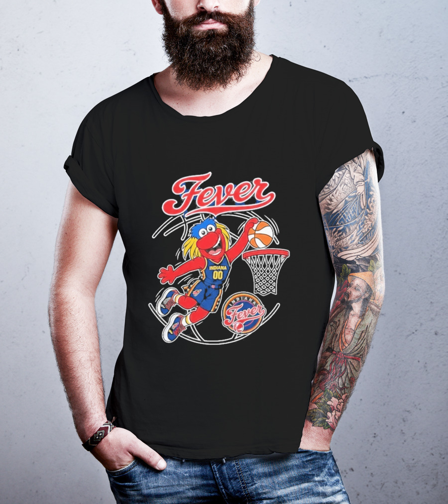 Indiana Fever Basketball Mascot Slam Dunk 2026 T-Shirt