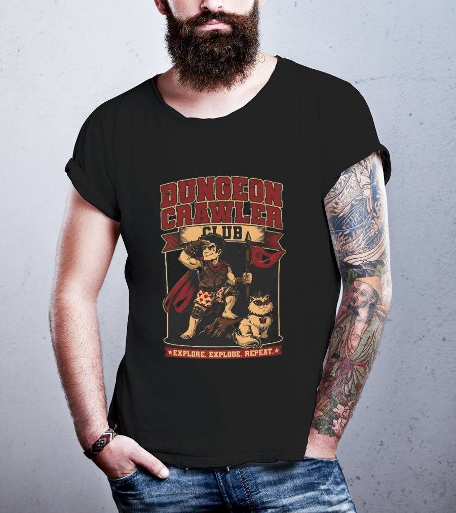 Dungeon Crawler Club Explore Explode Repeat Dungeon Crawler Carl Adventure T-Shirt