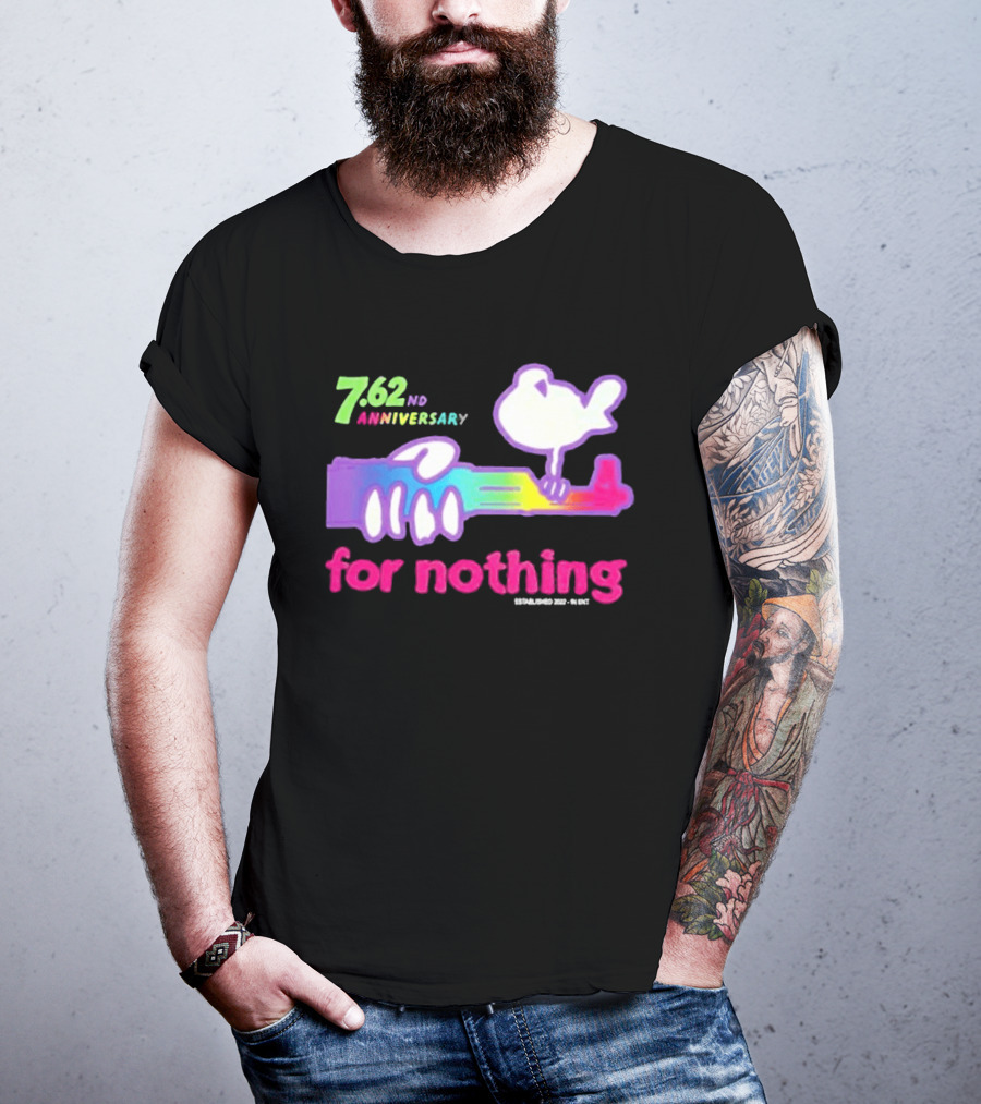 7.62nd Anniversary For Nothing Rainbow Dove Peacemaker T-Shirt