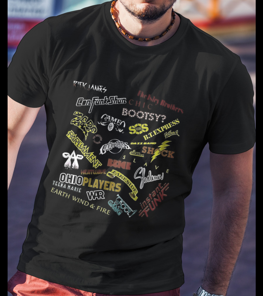 Funk Music Soul Groove Funky Boogie Disco Chic Schwann Players Shock Rufus T-Shirt