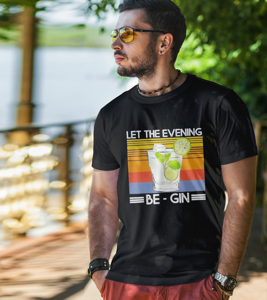 Let The Evening Be Gin Lime Mint Sunset T-Shirt