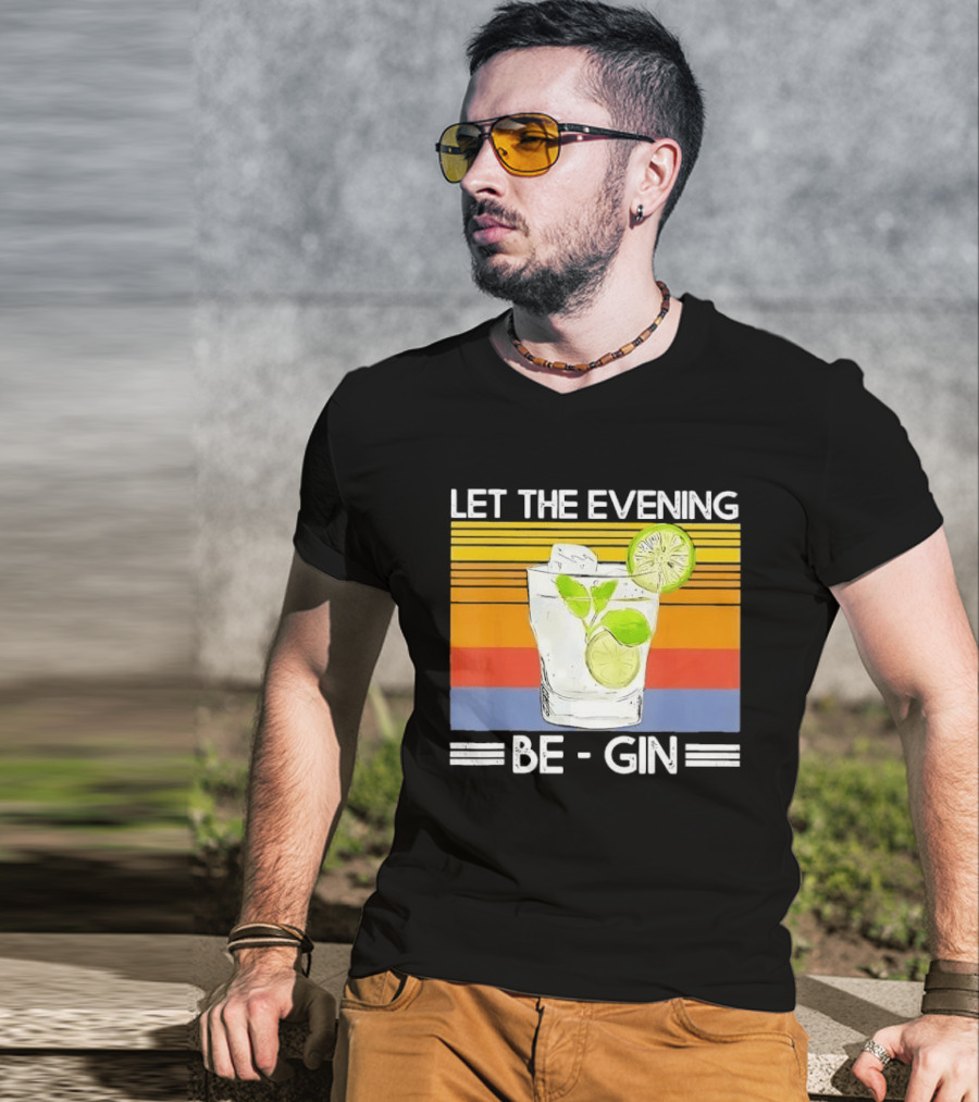 Let The Evening Be Gin Lime Mint Sunset T-Shirt