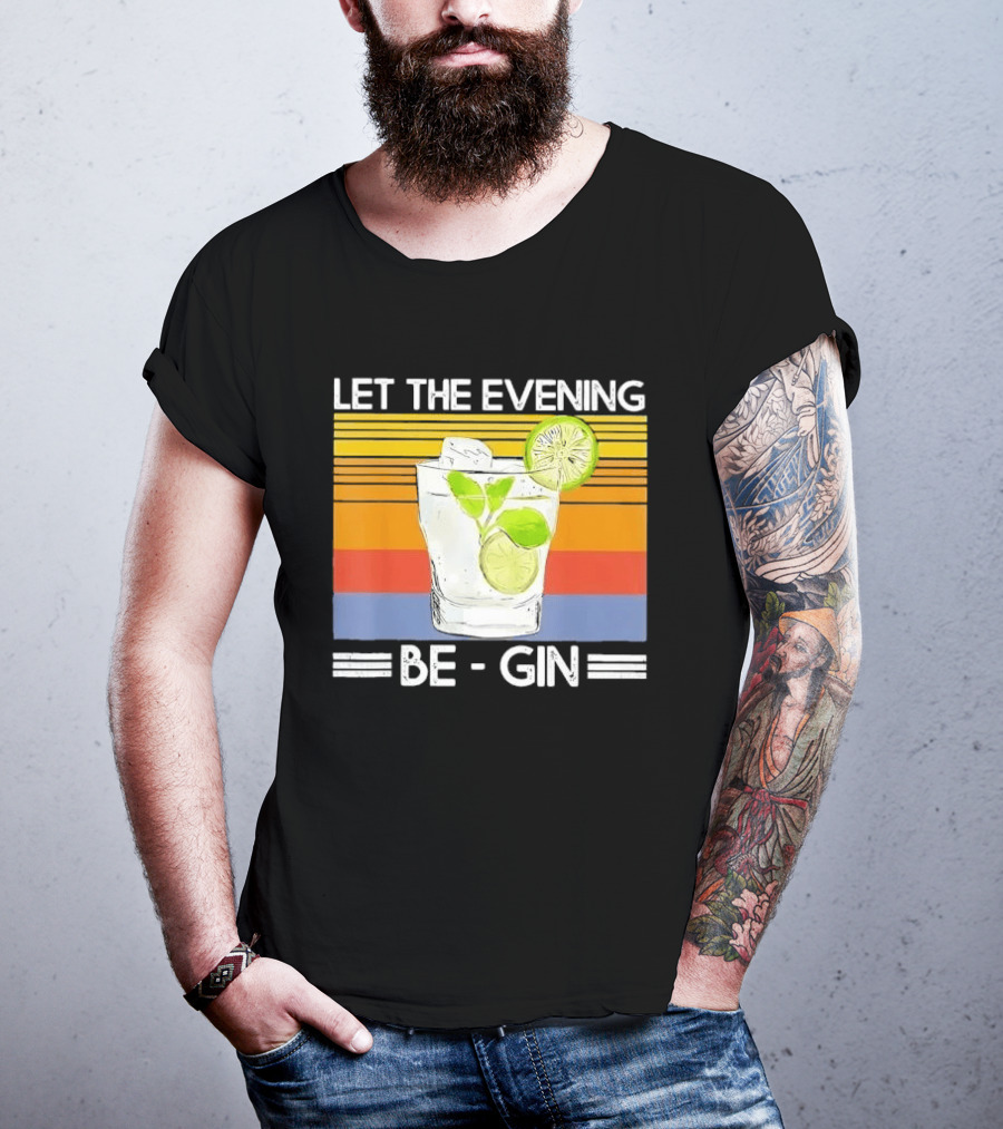Let The Evening Be Gin Lime Mint Sunset T-Shirt