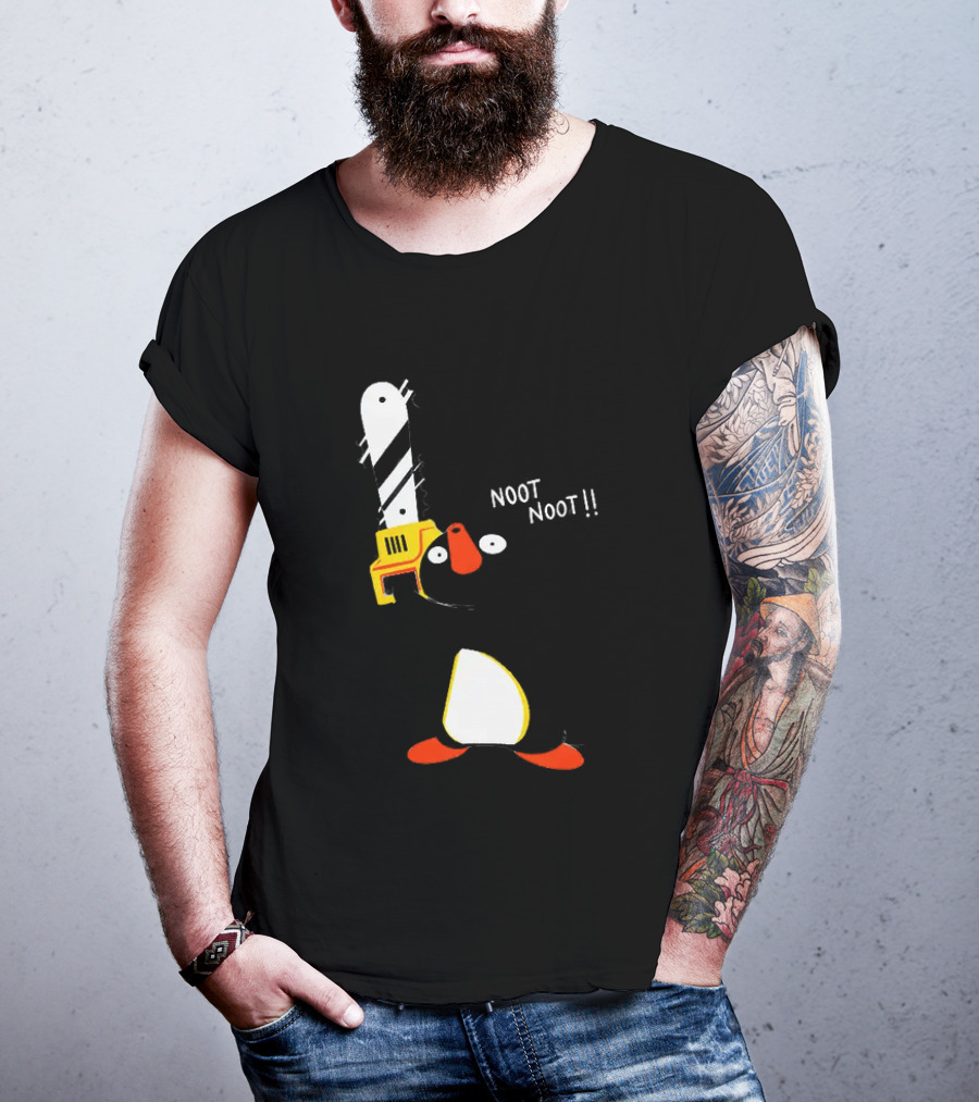 Pingu Chainsaw Noot Noot!! T-Shirt
