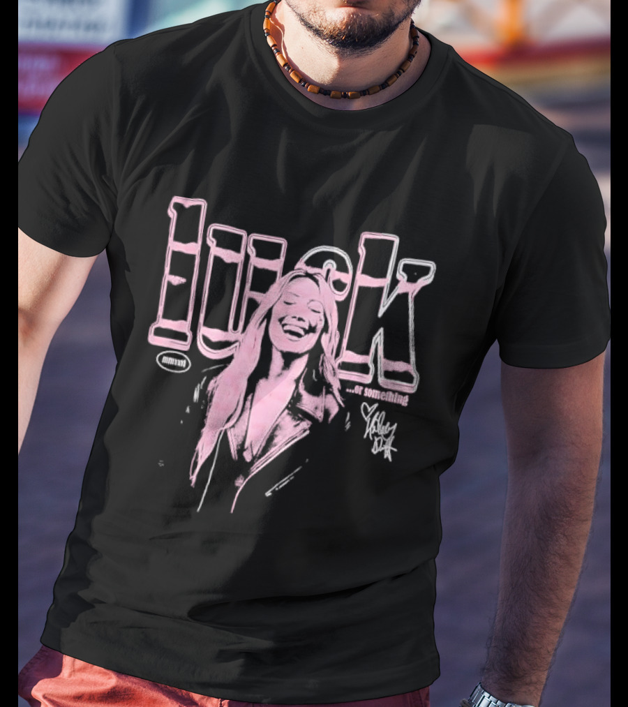 Luck Or Something Hilary Duff Laughing Woman Pink Tint Leather Jacket T-Shirt
