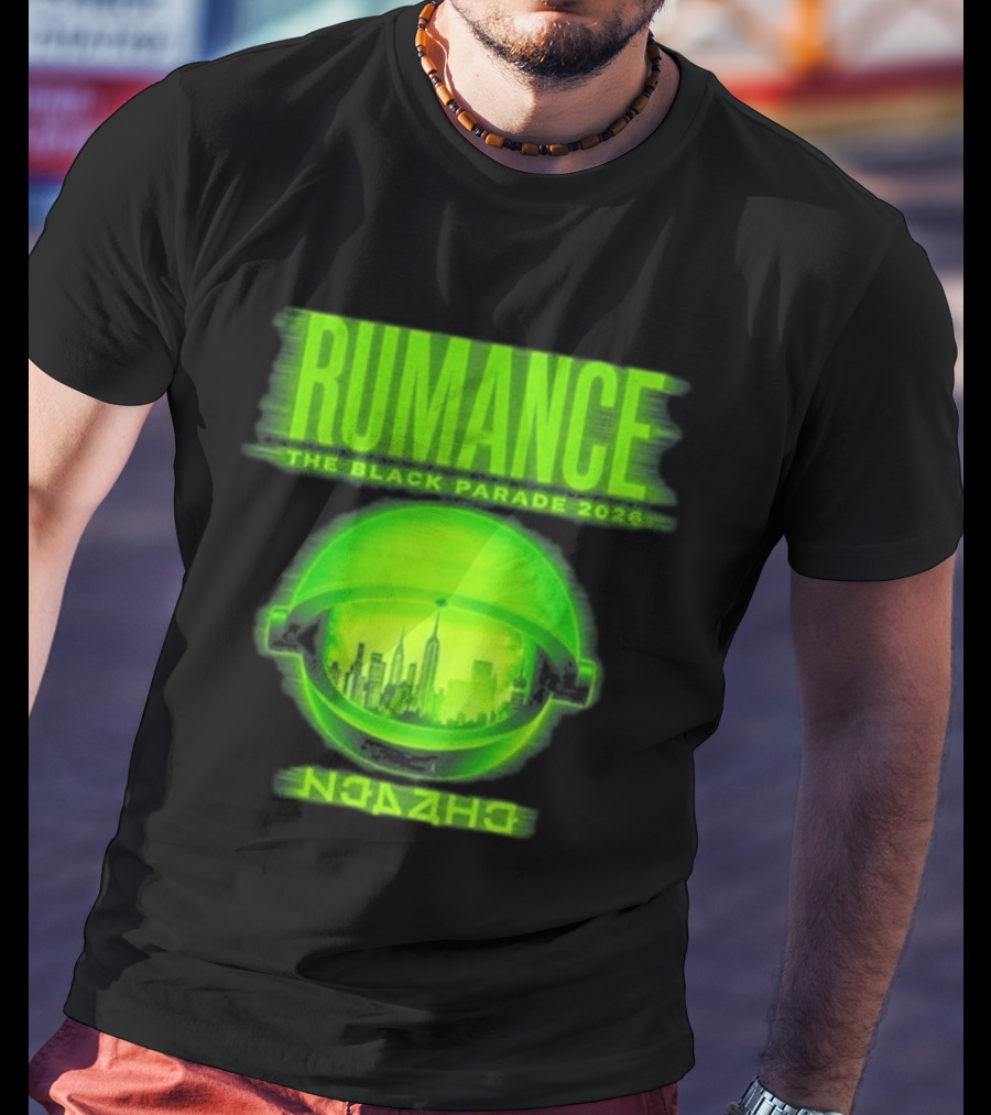 RUMANCE The Black Parade 2026 Neon Cityscape T-Shirt