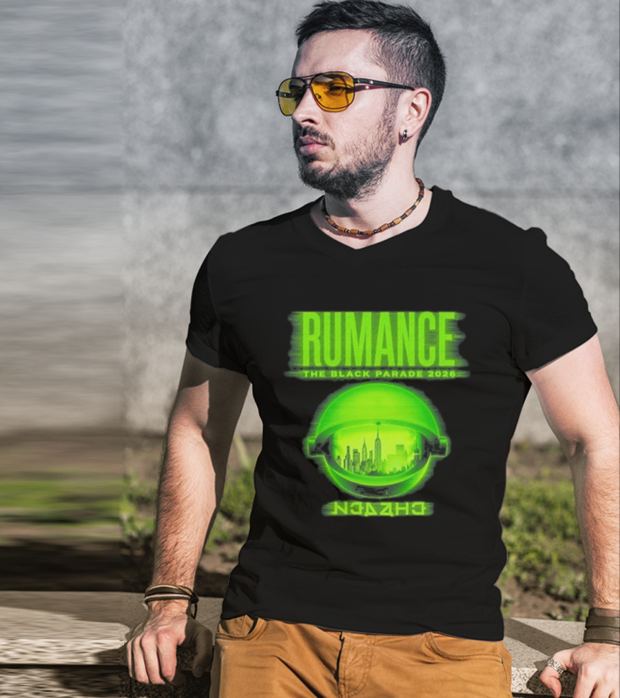 RUMANCE The Black Parade 2026 Neon Cityscape T-Shirt