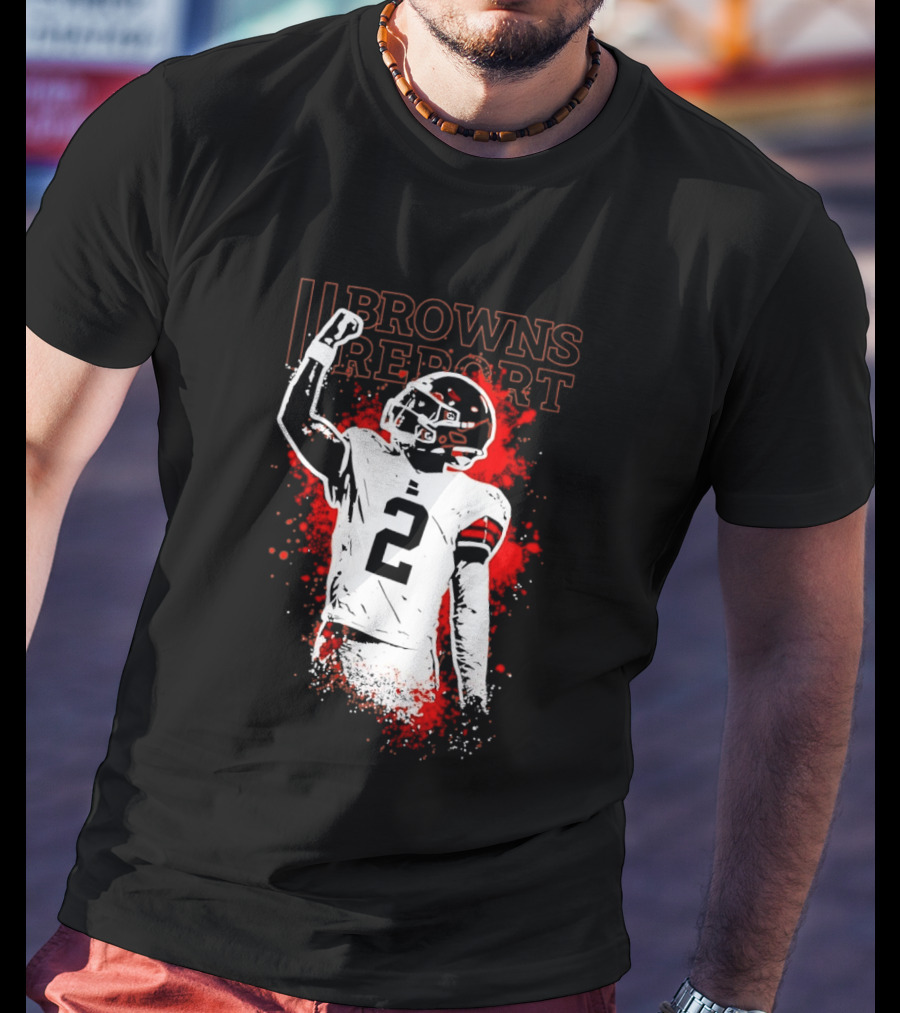 Shedeur Sanders Perfect Timing 2 Browns Report Cleveland Browns T-Shirt