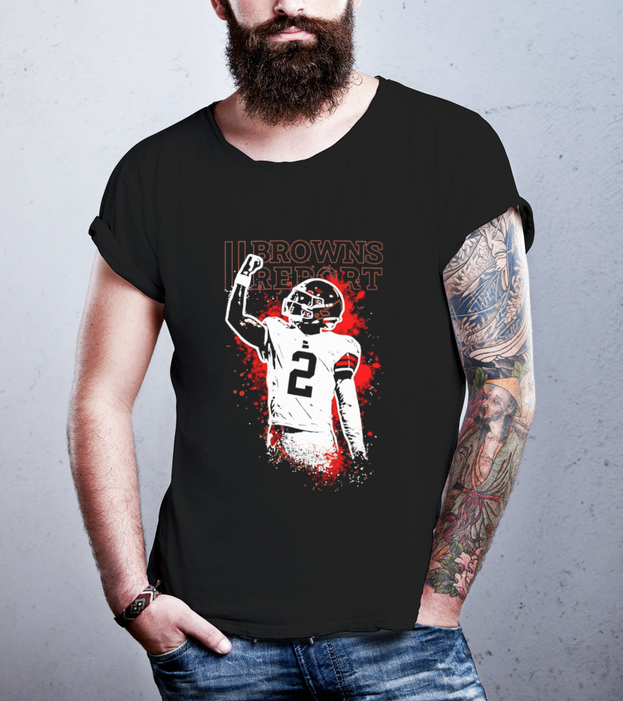 Shedeur Sanders Perfect Timing 2 Browns Report Cleveland Browns T-Shirt