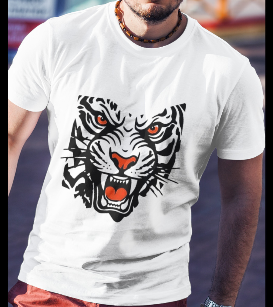 Cincinnati Bengals Open In Orange 2026 Season Tiger Face T-Shirt
