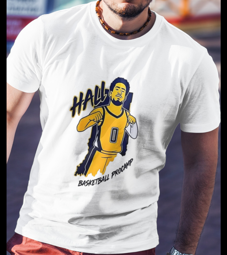 Indiana Pacers Haliburton Hall 0 Basketball Procamp T-Shirt