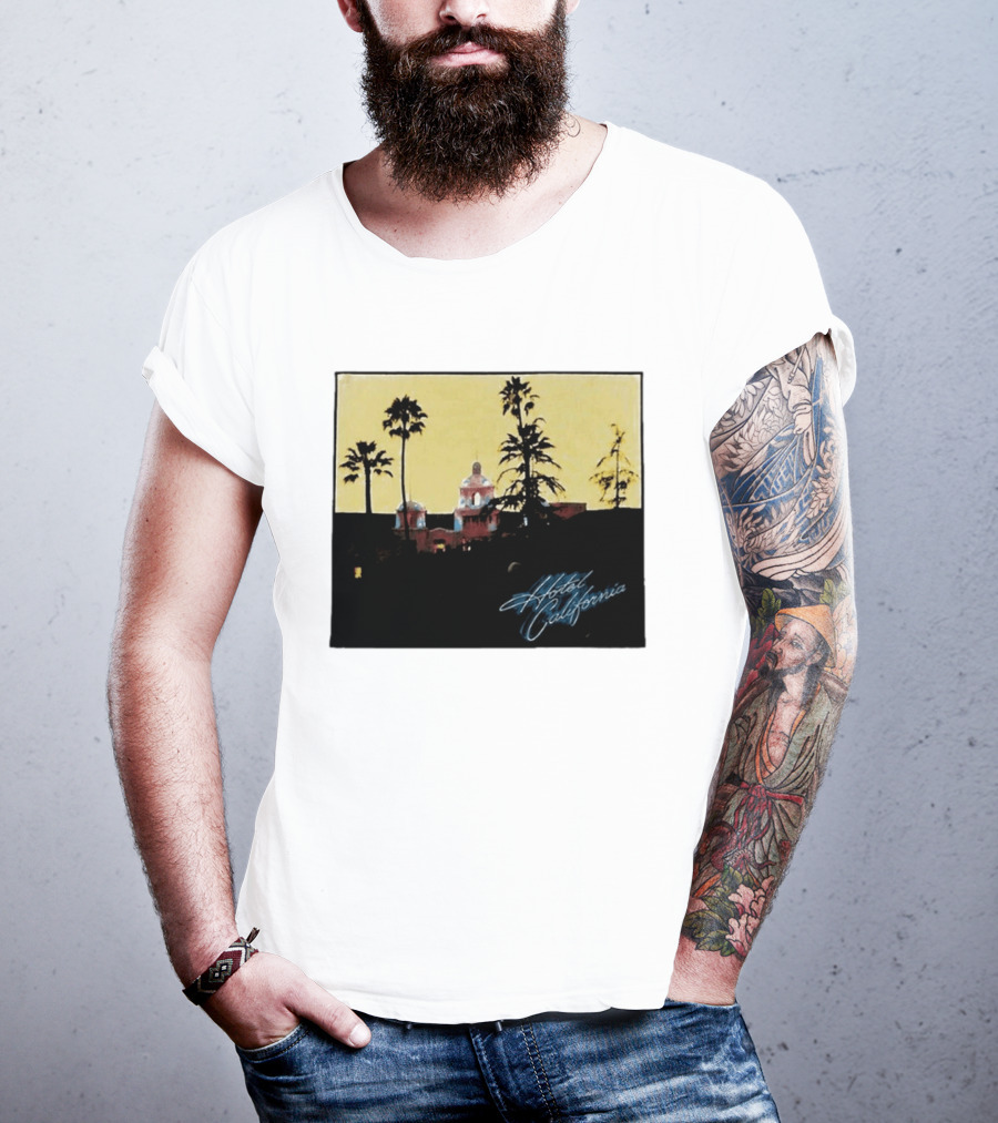 Hotel California Resort Scene 90s Eagles Justin Bieber 1995 T-Shirt