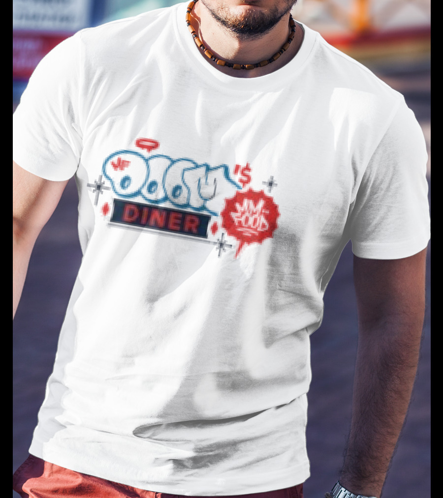 Mf Doom Doom's Diner Comic Style Mask Red And Blue T-Shirt