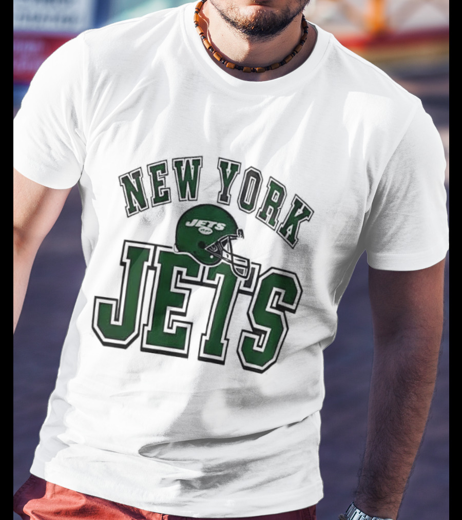 New York Jets Everyone Es Women's Sports Football Helmet T-Shirt