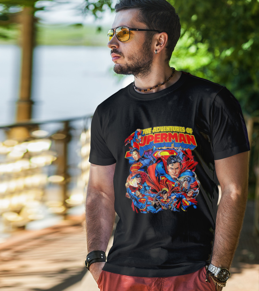 The Adventures Of Superman Iconic 2026 Comic Collage T-Shirt