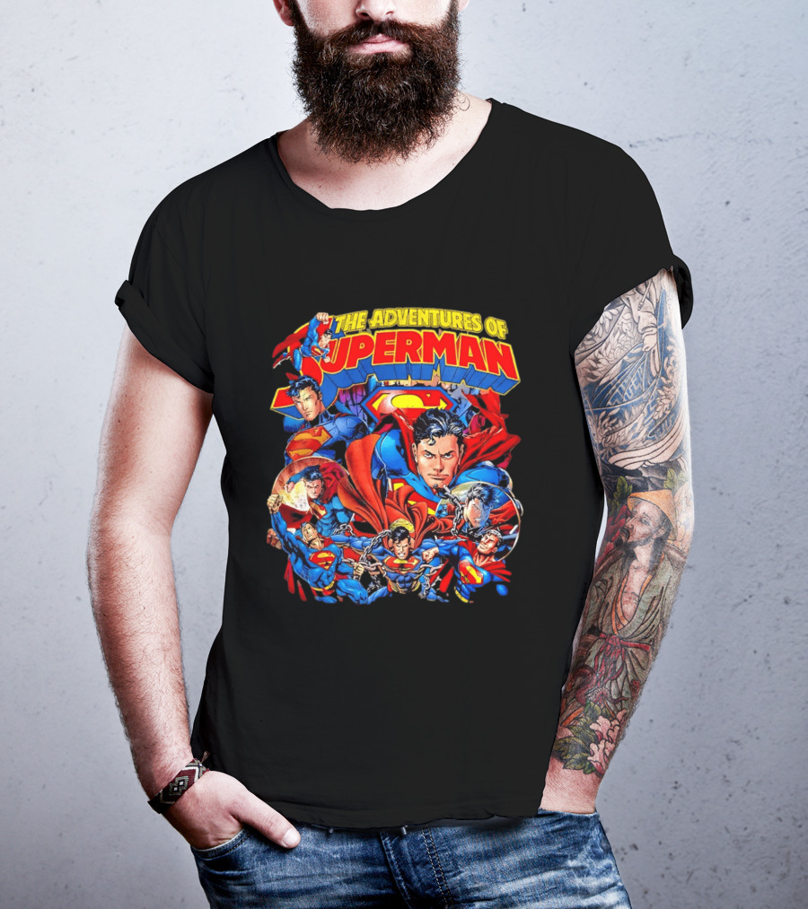 The Adventures Of Superman Iconic 2026 Comic Collage T-Shirt