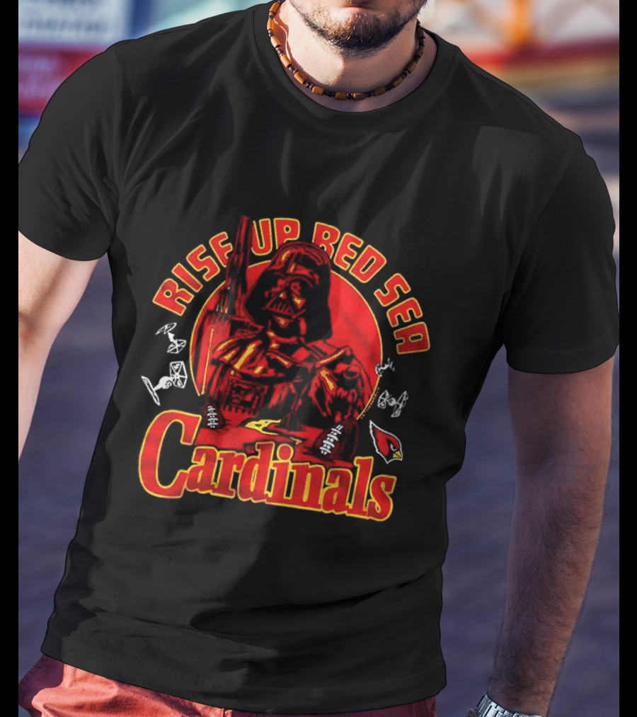 Rise Up Red Sea Darth Vader Cardinals T-Shirt