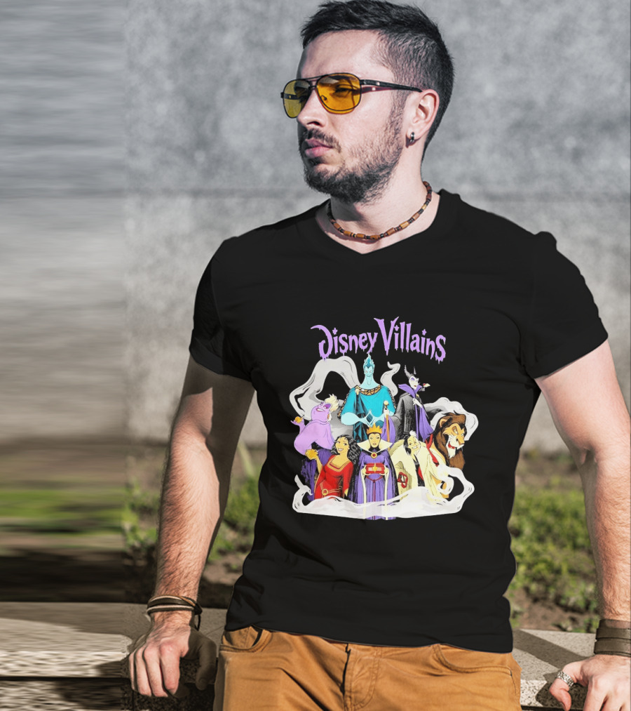 Disney Villains Halloween Squad Maleficent Hades Ursula Scar Evil Queen Cruella De Vil T-Shirt