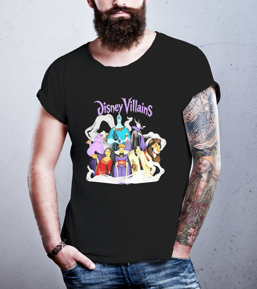 Disney Villains Halloween Squad Maleficent Hades Ursula Scar Evil Queen Cruella De Vil T-Shirt