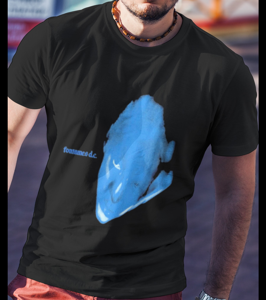 Fontaines D.C. Dopamine Chamber Blue Cover Black T-Shirt