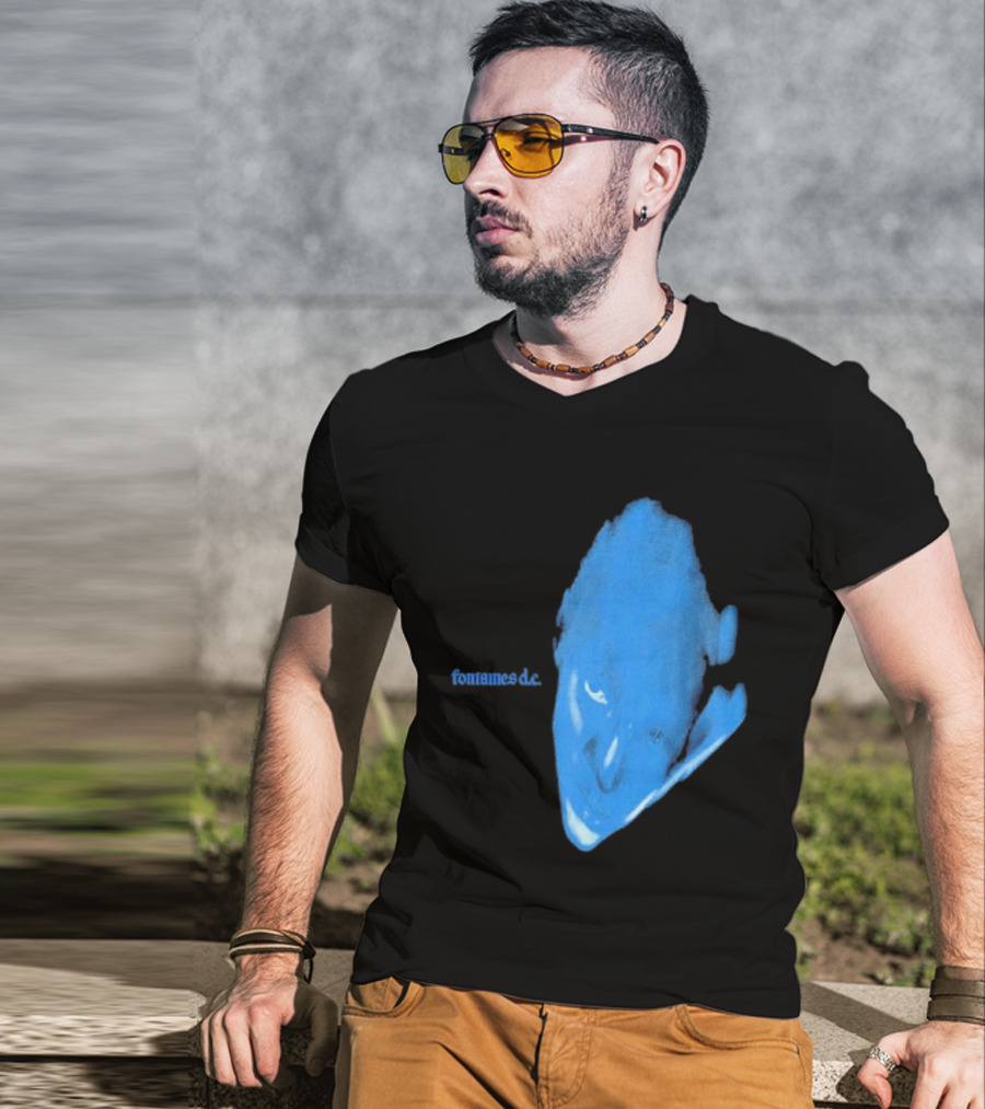 Fontaines D.C. Dopamine Chamber Blue Cover Black T-Shirt