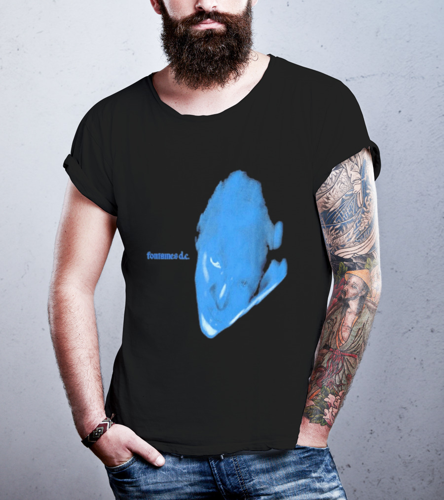 Fontaines D.C. Dopamine Chamber Blue Cover Black T-Shirt