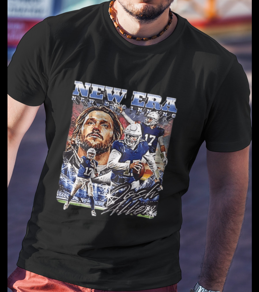 Josh Allen New Era New Beginning Buffalo Bills 17 T-Shirt