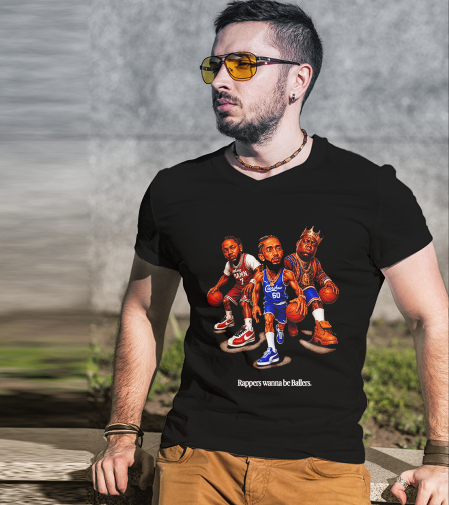Kendrick Lamar Nipsey Hussle The Notorious BIG Rappers Wanna Be Ballers Crenshaw DAMN T-Shirt