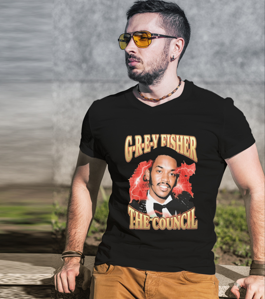 G REY Fisher The Council T-Shirt