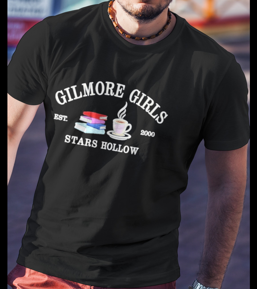 Gilmore Girls Stars Hollow Est 2000 Coffee And Books T-Shirt