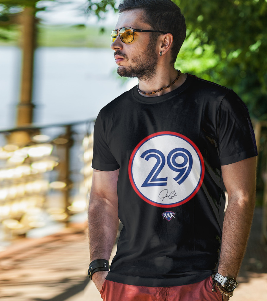 Joe Carter 29 Autograph Toronto Blue Jays Baseball T-Shirt