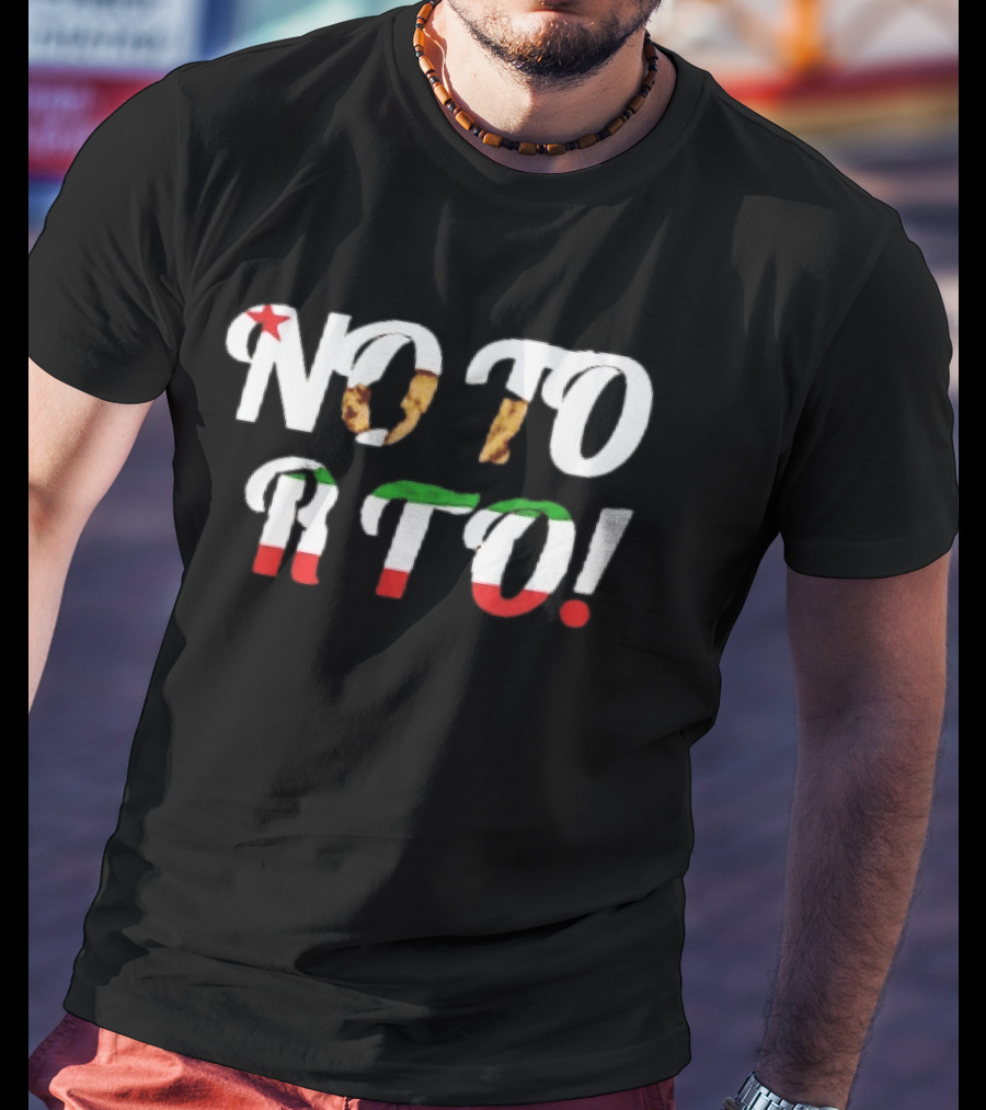 No To RTO Bold Lettering With Stars And Stripes T-Shirt