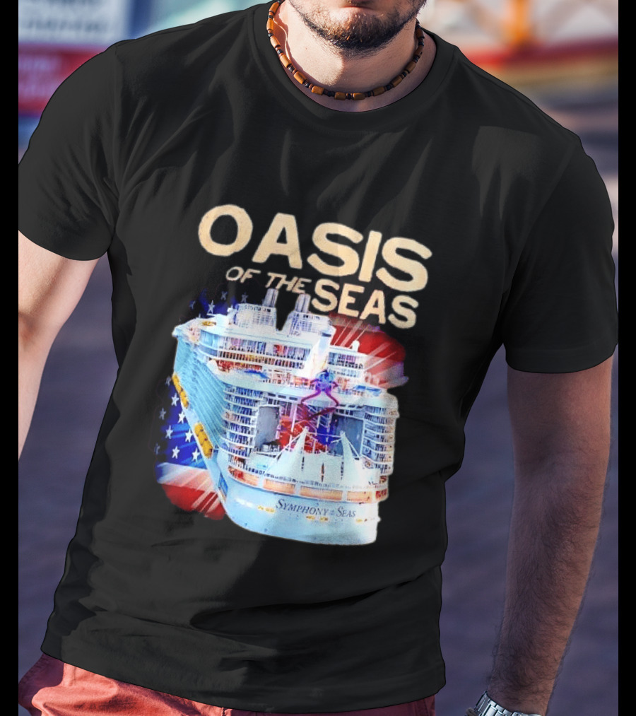 Oasis Of The Seas Symphony Cruise Ship American Flag T-Shirt