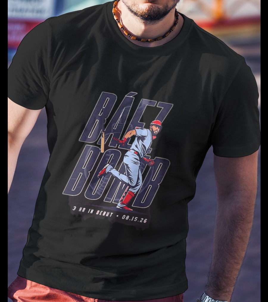 St. Louis Cardinals Baez Bomb Joshua Baez No 22 3 HR In Debut 08.15.26 T-Shirt