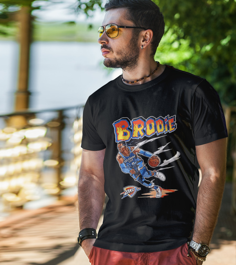 Brodie Russell Westbrook Oklahoma City Thunder OKC NBA Basketball T-Shirt
