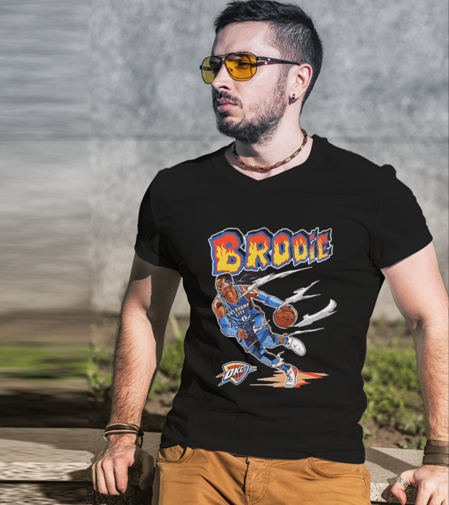 Brodie Russell Westbrook Oklahoma City Thunder OKC NBA Basketball T-Shirt