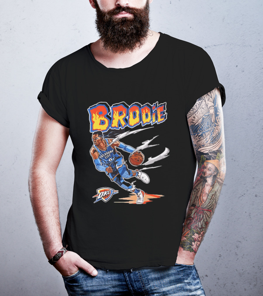 Brodie Russell Westbrook Oklahoma City Thunder OKC NBA Basketball T-Shirt