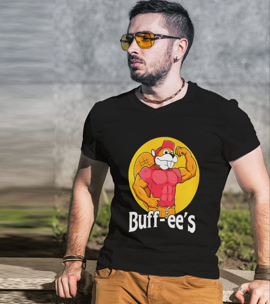 Buff Ee's Muscle Buc Ee's Beaver Fitness T-Shirt