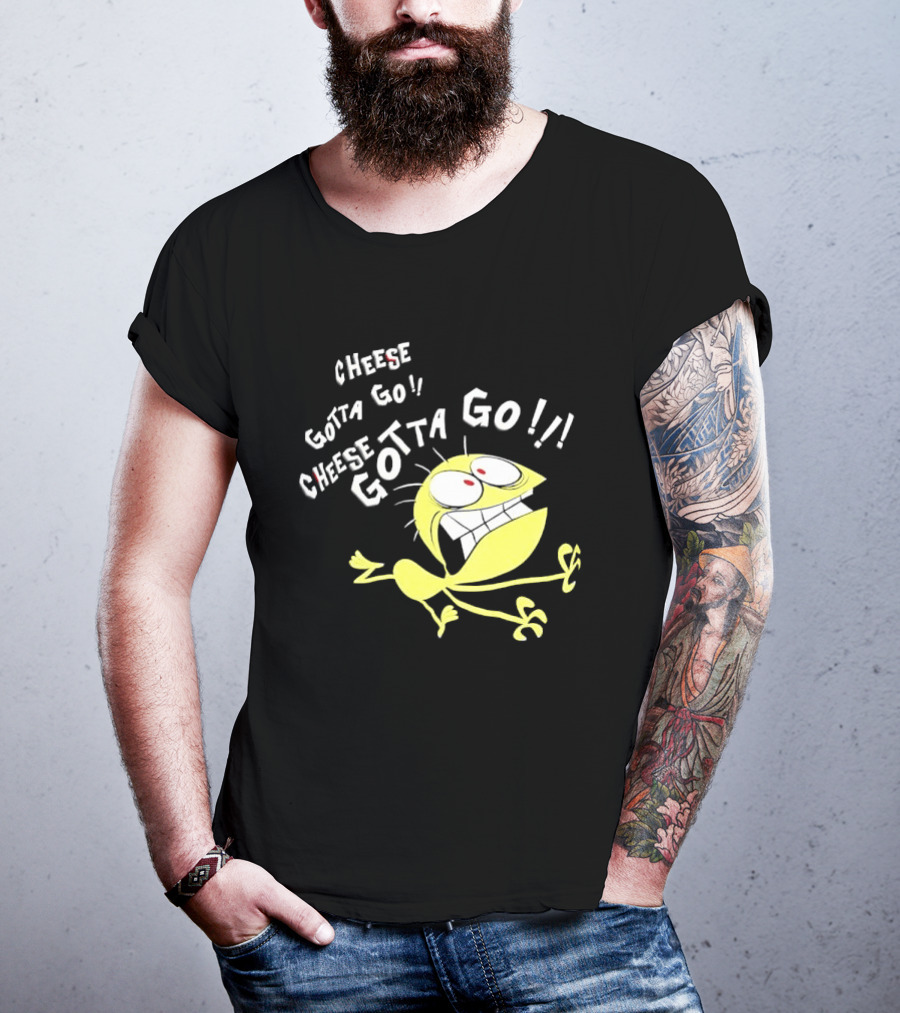Cheese Gotta Go!! Yellow Cartoon Imaginary Friend T-Shirt