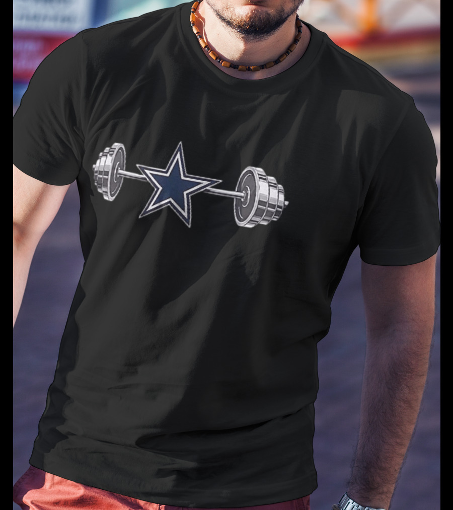 Dallas Cowboys Star Barbell 2026 Fitness Motivation T-Shirt