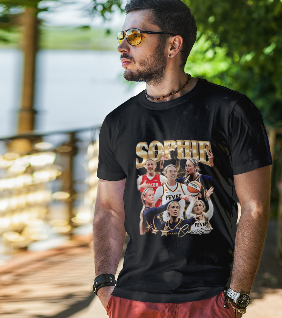 Sophie Cunningham Indiana Fever Basketball Star Collage T-Shirt
