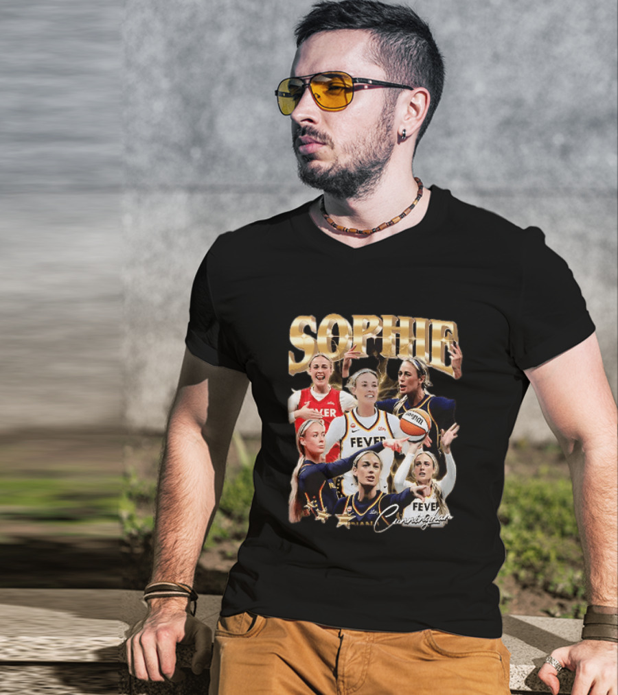 Sophie Cunningham Indiana Fever Basketball Star Collage T-Shirt