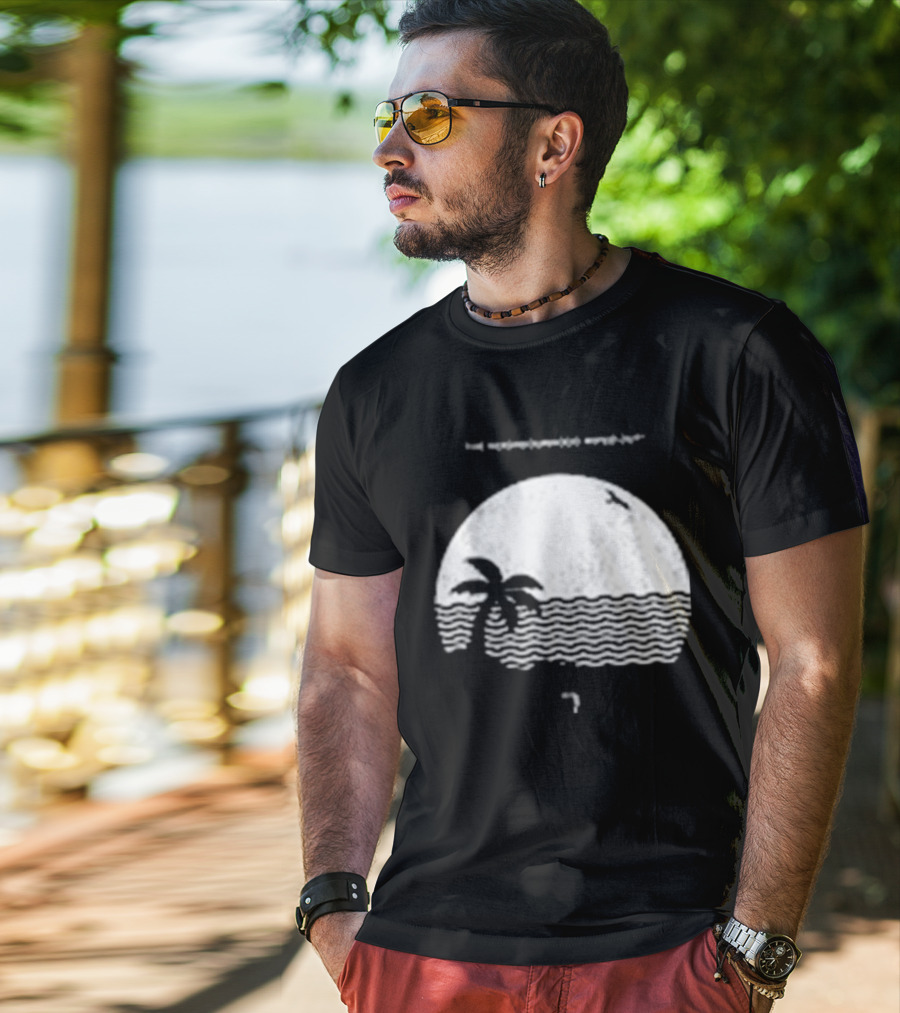 The Neighbourhood Wiped Out Album Palm Tree Beach Scene T-Shirt
