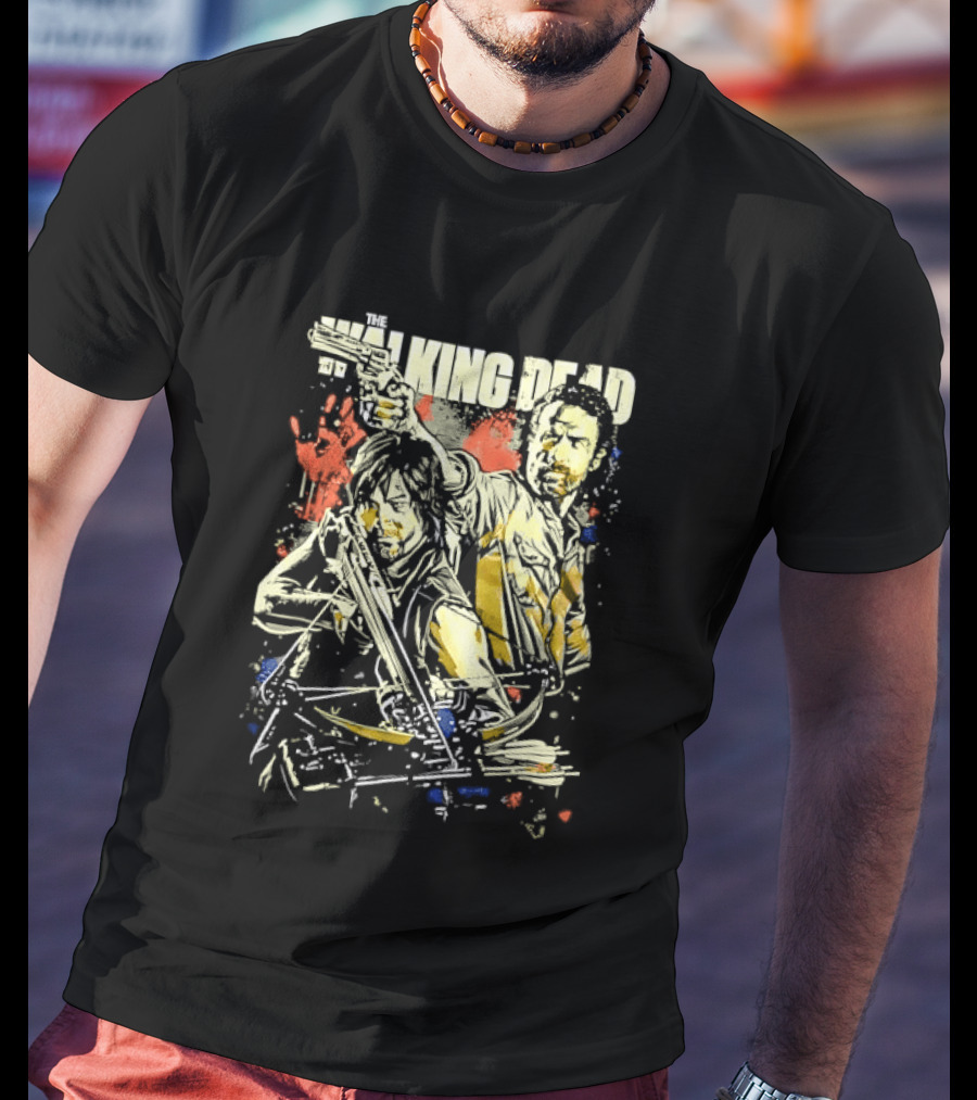The Walking Dead Rick Grimes Daryl Dixon Crossbow T-Shirt